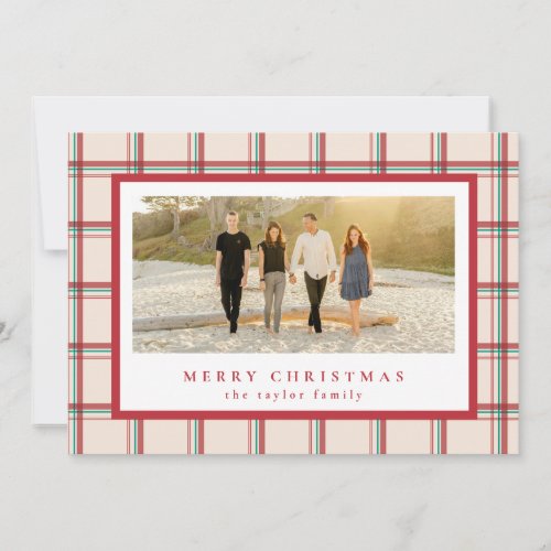 Classic Red Plaid Christmas Card