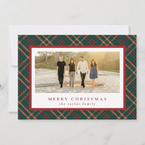 Classic Red Plaid Christmas Card