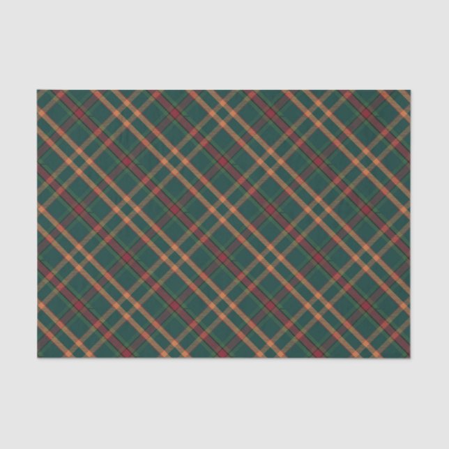 Classic Red Plaid Christmas Tissue Paper (Front)