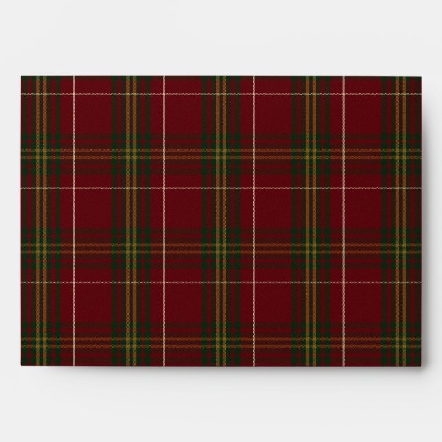 Classic Red Plaid Envelope (Front)
