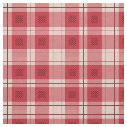 Classic red plaid fabric