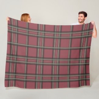 Classic Red Plaid Fleece Blanket