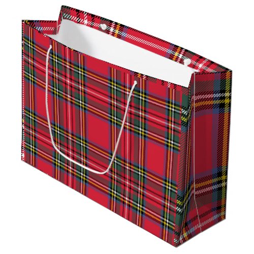 Classic Red Plaid Large Gift Bag