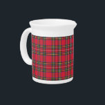 Classic Red Plaid Porcelain  Beverage Pitcher<br><div class="desc">Red Plaid Porcelain Pitcher for any dining ocassion. Style: Pitcher Quench even the biggest of thirsts with a custom pitcher from Zazzle. Made of bright white porcelain, this pitcher looks amazing with your designs, photos, and text. Dishwasher and microwave safe this pitcher is ready for your next party! Capacity: 19oz....</div>