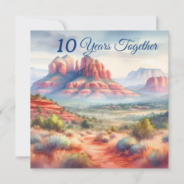 Classic Red Rock Arizona USA destination vacation Card (Front)