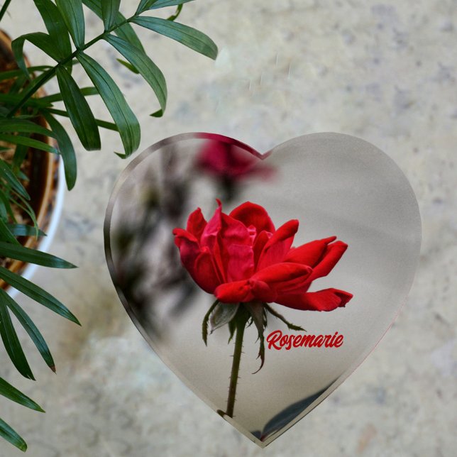 Classic Red Rose Beautiful Glass Paperweight (Creator Uploaded)