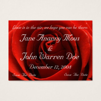 Classic Red Rose Save the Date Card