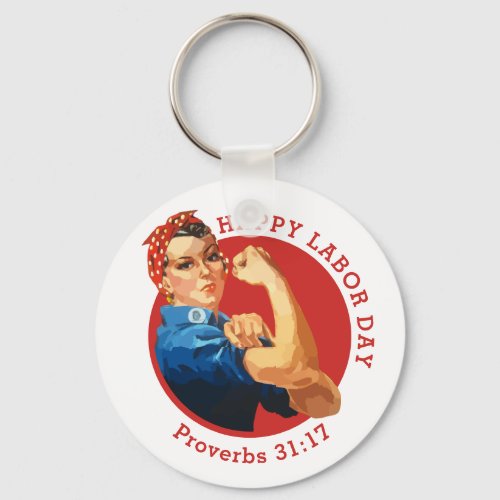 Classic Red ROSIE THE RIVETER Keychain