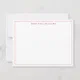 Classic Red Simple Modern Professional Thin Border Note Card | Zazzle