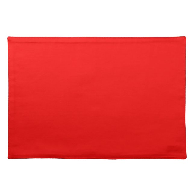 Classic red solid color  cloth placemat (Front)
