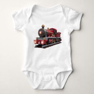 Classic Red Steam Train – Adventure Kids T-Shirt Baby Bodysuit
