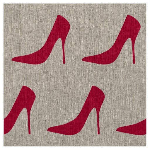 CLASSIC RED STILETTOS PATTERN FABRIC