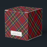 Classic Red Tartan Holiday Favor Boxes<br><div class="desc">This gift box, adorned with a classic red tartan pattern, is perfect for adding a touch of festive elegance to any handmade present. A tasteful label on the front proudly declares "Handmade with love by” with your name. This box is ideal for handmade holiday gifts.</div>