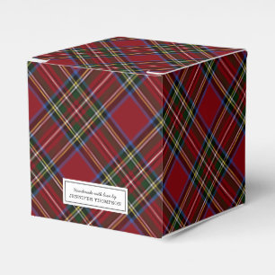 Classic Red Tartan Holiday Favor Boxes