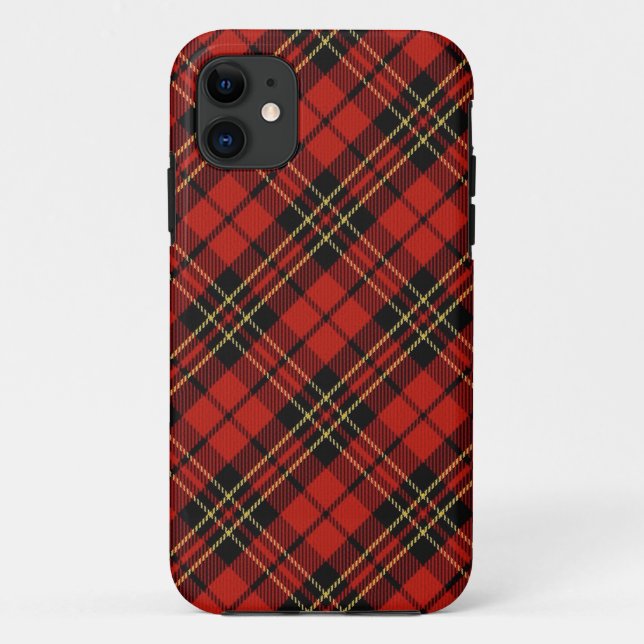 Classic Red Tartan iPhone SE/5/5S Barely There Case-Mate iPhone Case (Back)