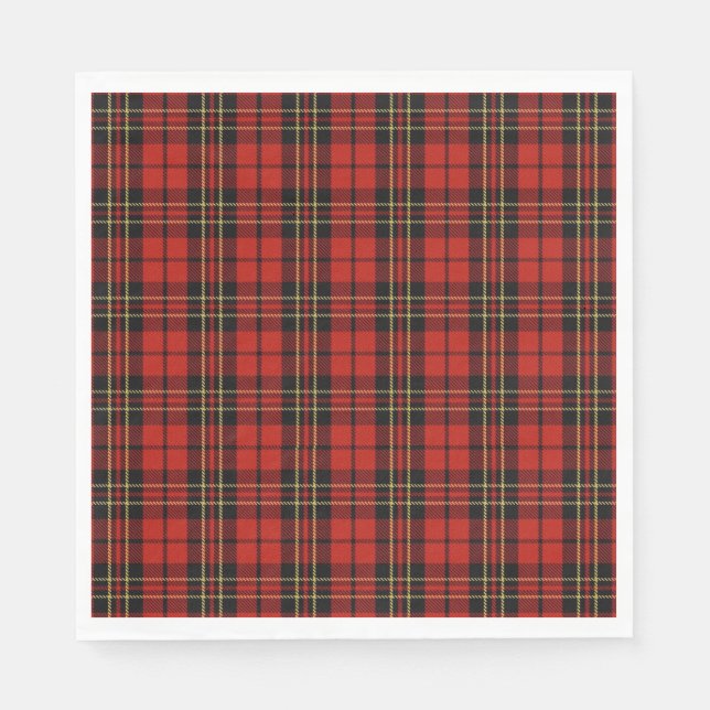 Classic Red Tartan Paper Napkins (Front)