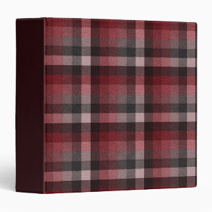Classic red Tartan Plaid. 3 Ring Binder