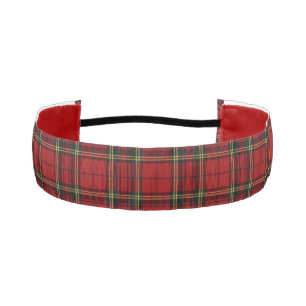 Classic Red Tartan Plaid Athletic Headband