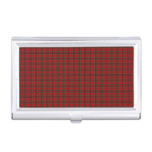 Classic Red Tartan Plaid Business Card Case