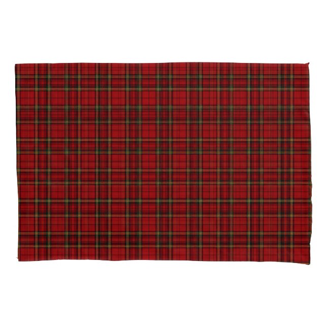 Classic Red Tartan Plaid Pillow Case (Front)