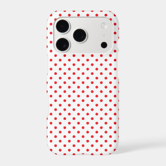 Classic Red Tiny Polka Dot Pattern iPhone 17 Pro Case