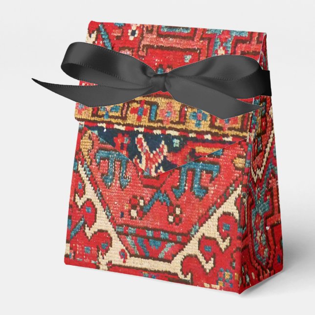 Classic Red Turkish Persian Oriental Rug   Favor Boxes (Front Side)