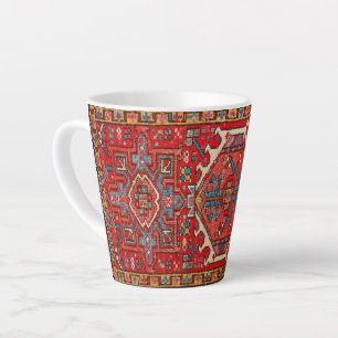 Classic Red Turkish Persian Oriental Rug Latte Mug