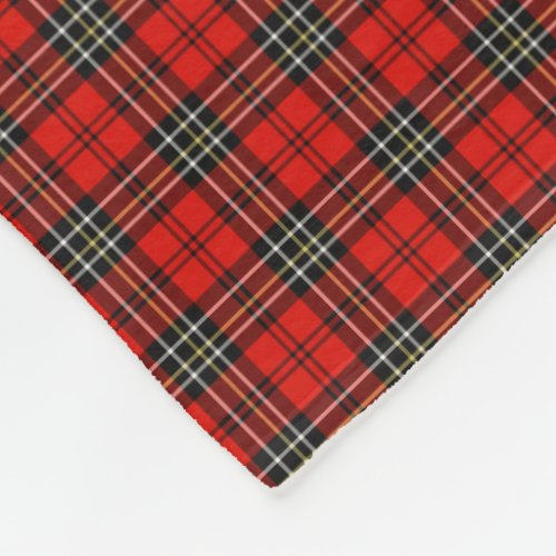 Classic Red Vintage Plaid Pattern Fleece Blanket