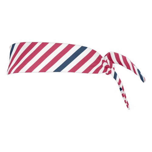Classic Red White and Blue Stiped Tie Headband