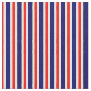 Classic Red White and Blue Stripes Fabric