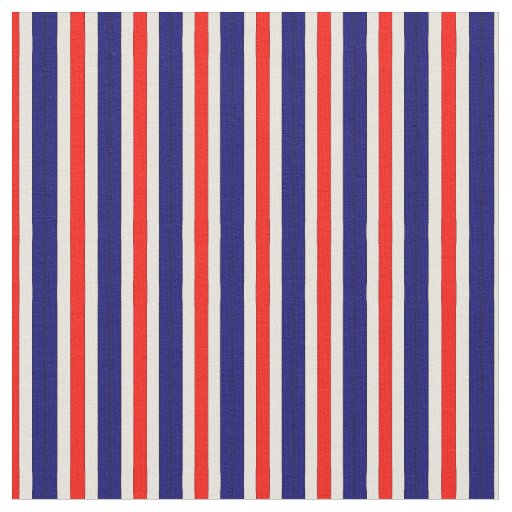 Classic Red White and Blue Stripes Fabric