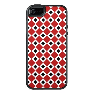 Classic Red, White, Black Diamond Pattern OtterBox iPhone 5/5s/SE Case
