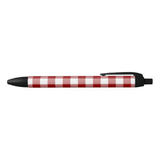 Classic Red White Buffalo Check Plaid Pattern Pen