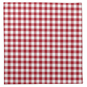 Classic Red & White Gingham Pattern Napkin