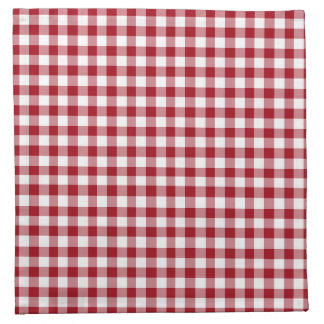 Classic Red & White Gingham Pattern Napkin