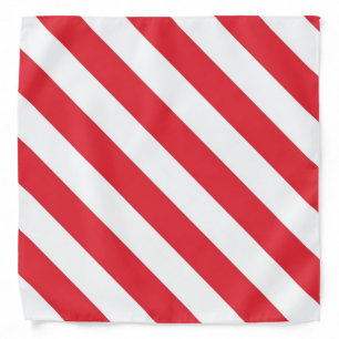 Classic Red & White Stripe Bandana
