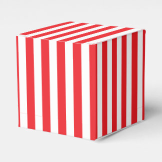 Classic Red & White Stripes Favor Boxes