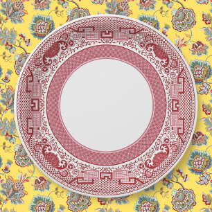 Classic Red Willow Paper Plates