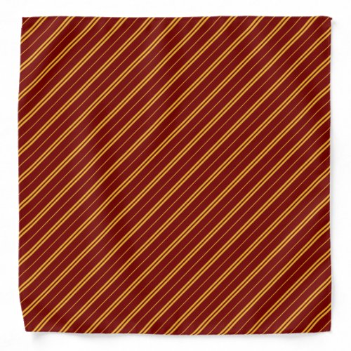 Classic Red Yellow School Stripes Pattern Bandana