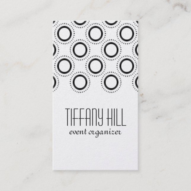 Classic Refinement Business Card, Charcoal Card (Front)