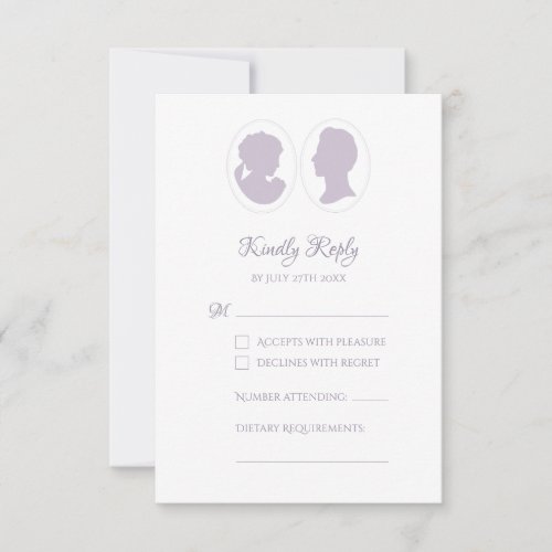 Classic Regency Purple Cameo Response Card