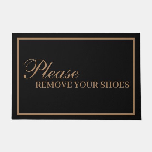 Classic Remove Your Shoes Door Mat