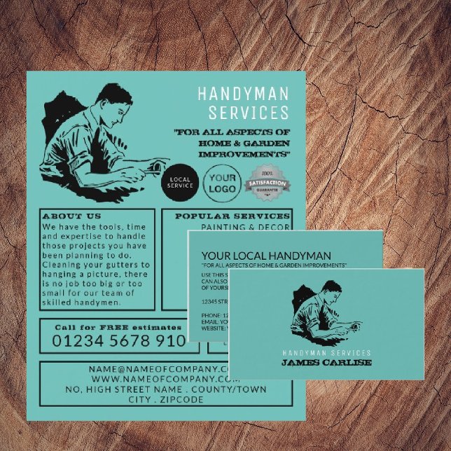 Classic Repairman, Handyman Business Card (Creator Uploaded)