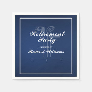 Classic Retirement Golf  Clubs Theme Green Blue Napkins