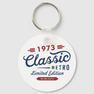 Classic Retro 1973 Limited Edition Birthday Keychain
