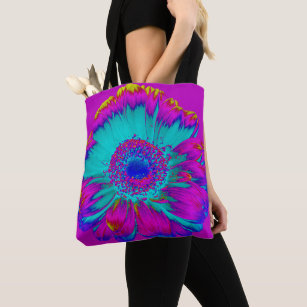 Classic Retro 60's Flower Power Tote Bag