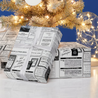 Classic Retro Advertising Wrapping Paper