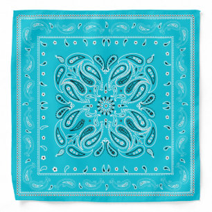 Classic Retro Baby Blue Boho Bandana