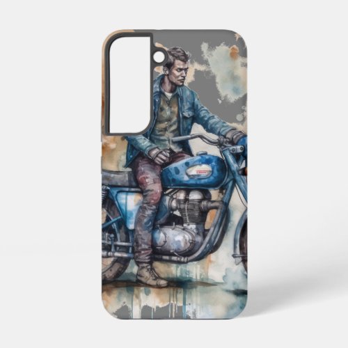 Classic Retro Biker Motif Graphic Print Samsung Galaxy S22 Case