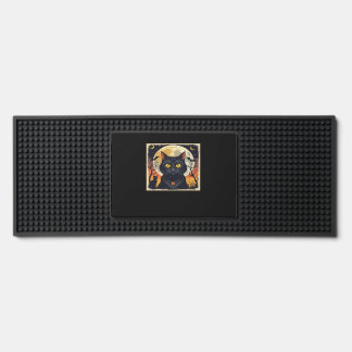 Classic Retro Black Cat Halloween T-Shirt Classic  Bar Mat